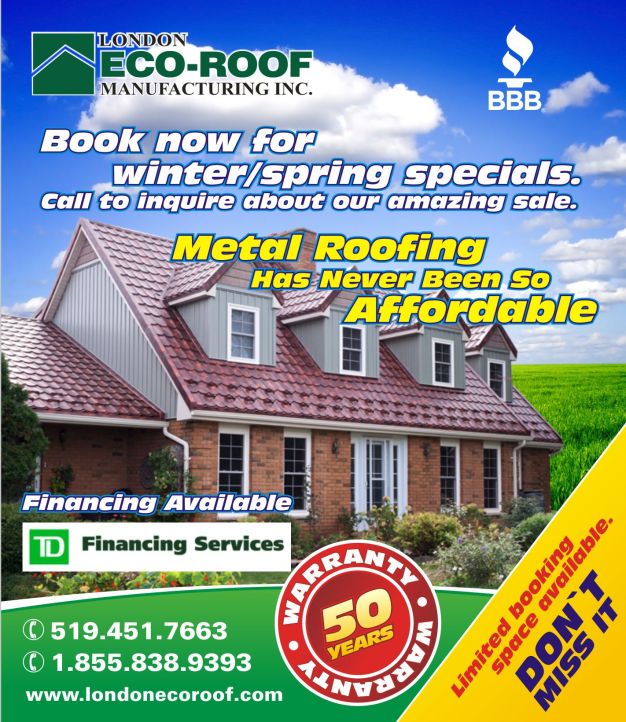 Metal roofing winter, spring special